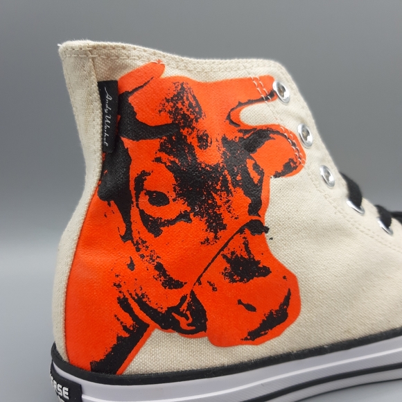 New Converse Andy Warhol Hi Top COW PRINT Pop Art - Picture 2 of 13